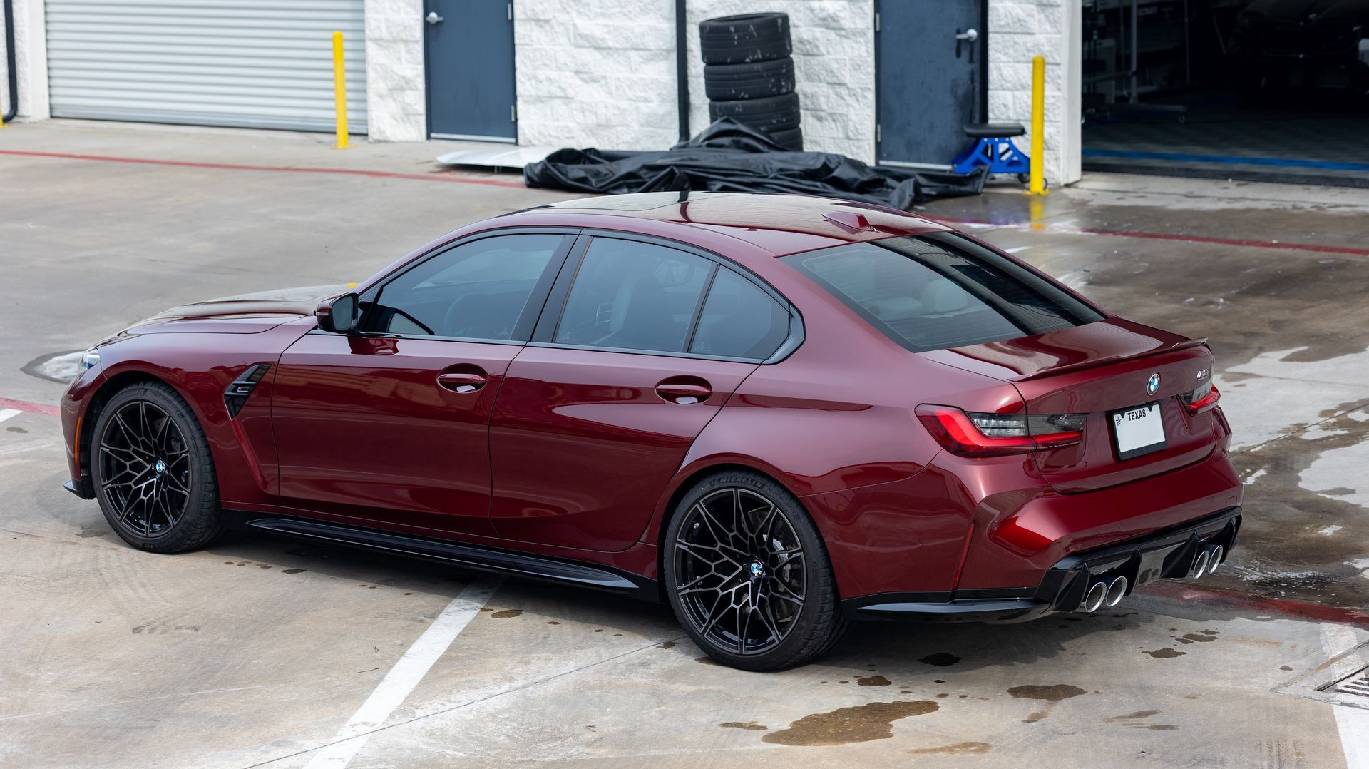 Aventurine Red G80 BMW M3 — Full PPF & Ceramic Coating in Plano, TX — Humble Crew Auto Spa, Plano TX