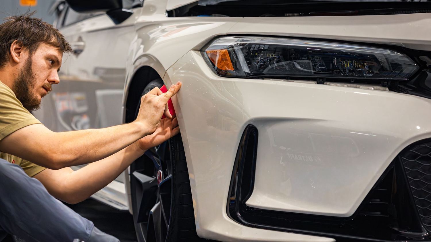 Step 2: Applying and Squeegeeing the PPF — Honda Civic Type R (1 of 2)