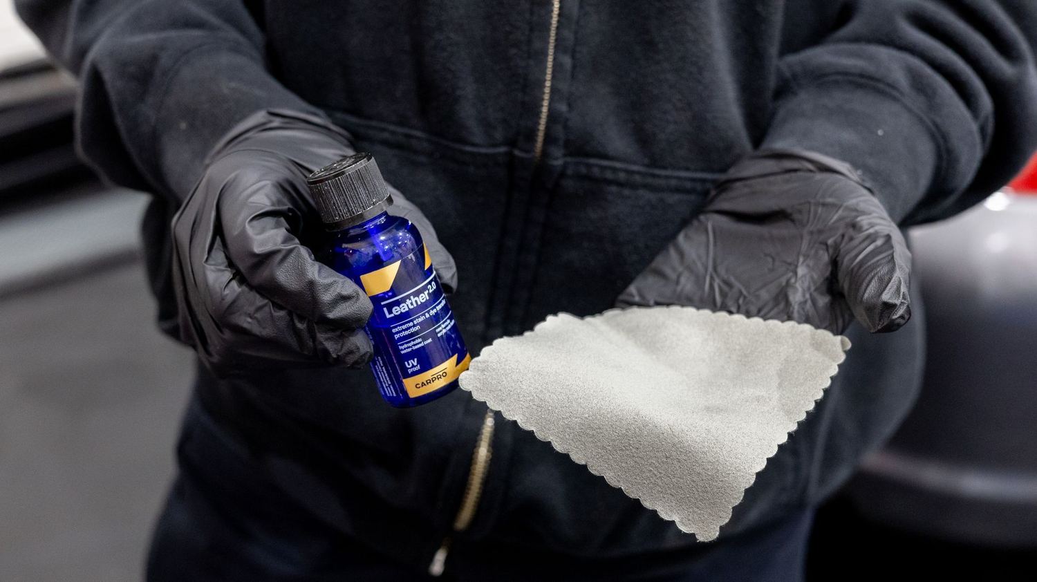 Step 4: Leather Interior Coating — The Most Important Step on This Car — Protecting THE spec (1 of 4)