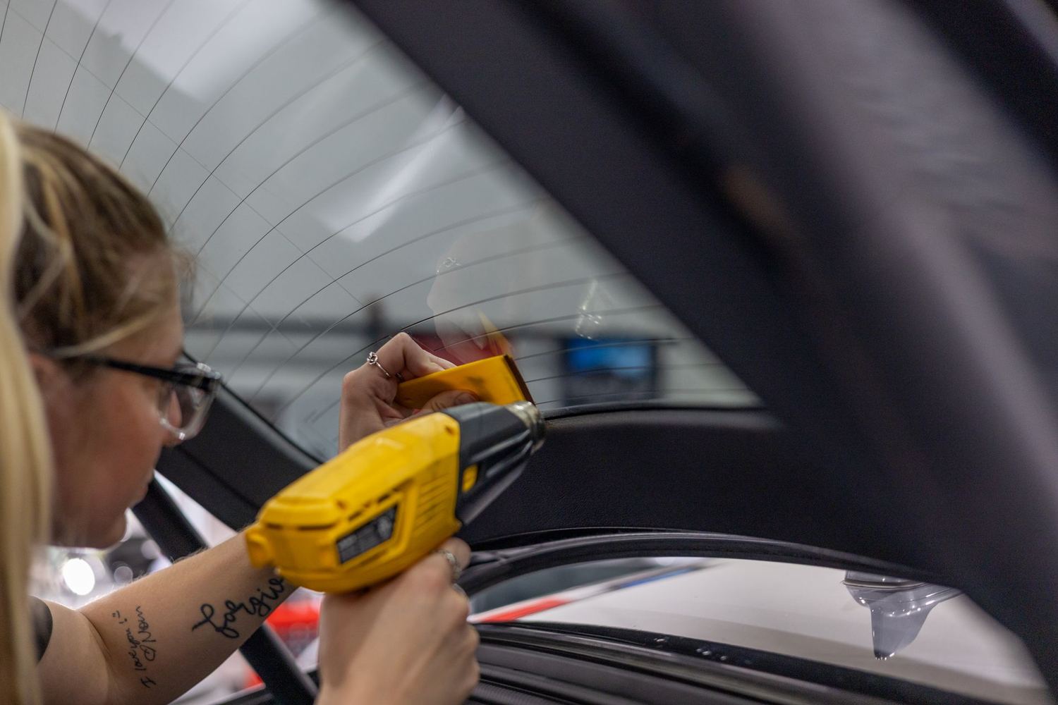 2. Film Shrinking — Vertical Hinge Method — Tesla Model Y Juniper
