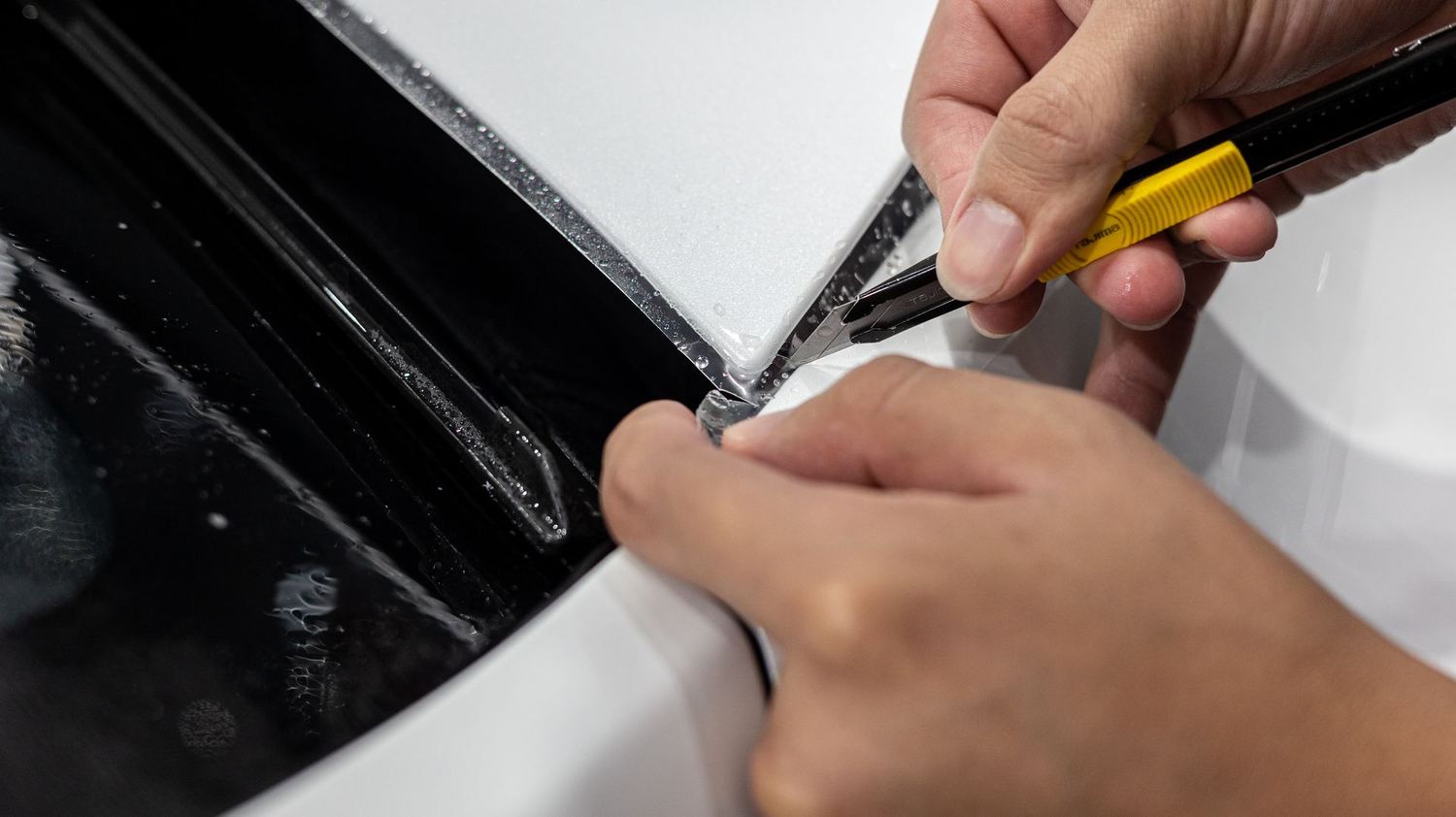 We Cut Corners—The Right Way — PPF the Right Way on this brand new Tesla Model Y Juniper