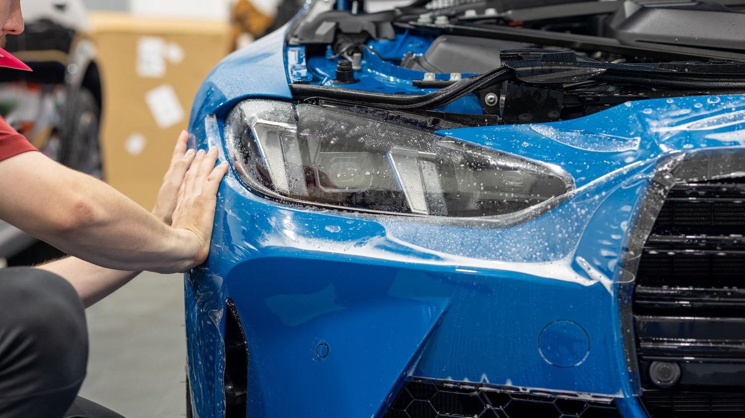 Step 2: Full Front PPF — Where the Install Quality Actually Shows — BMW M3 Competition in Laguna Seca Blue (1 of 2)