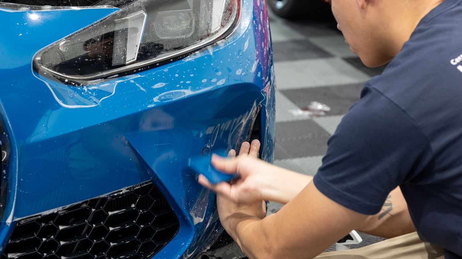 Step 2: Full Front PPF — Where the Install Quality Actually Shows — BMW M3 Competition in Laguna Seca Blue (2 of 2)