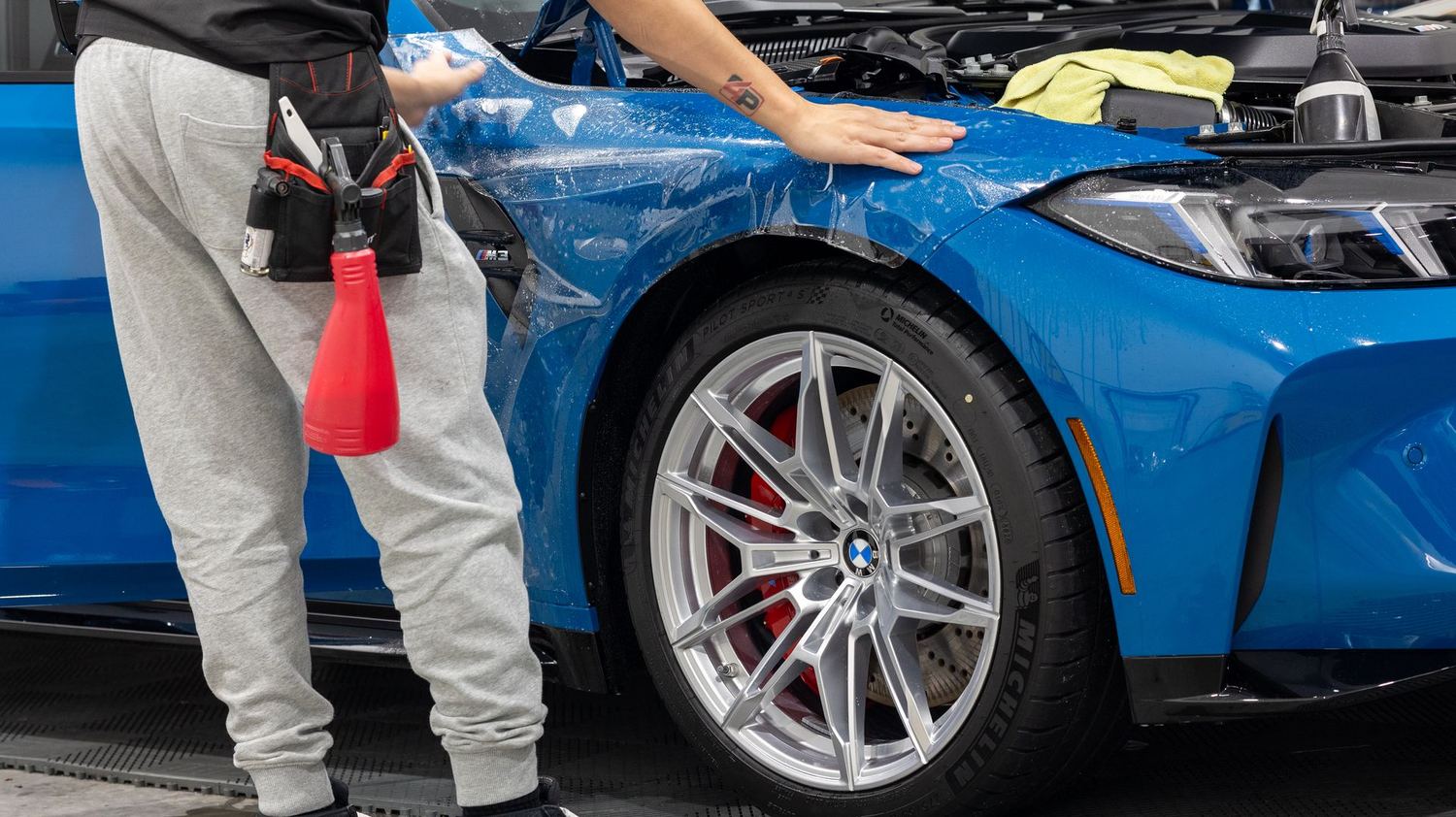 Stretch: Guiding the Film Into Valleys Without Distorting It — BMW M3 Competition in Laguna Seca Blue (1 of 3)