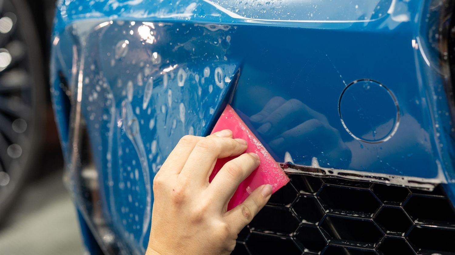 Tucking — How a Pro Install Disappears — BMW M3 Competition in Laguna Seca Blue (2 of 3)