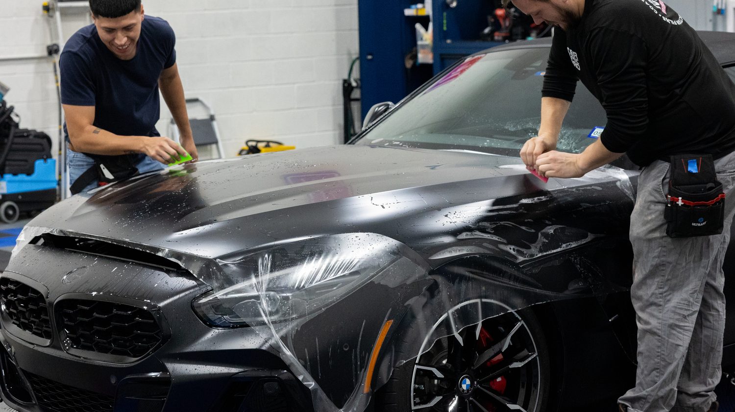 Matte Black BMW Z4 M40i Final Edition — ppf install front bumper