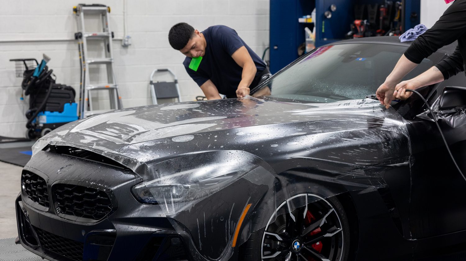 Matte Black BMW Z4 M40i Final Edition — ppf install front end