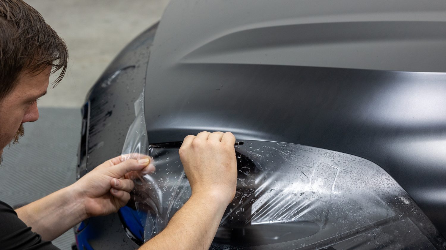 Matte Black BMW Z4 M40i Final Edition — ppf trimming detail