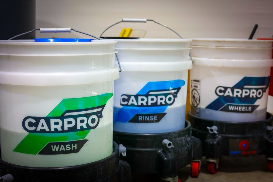A three bucket hand wash