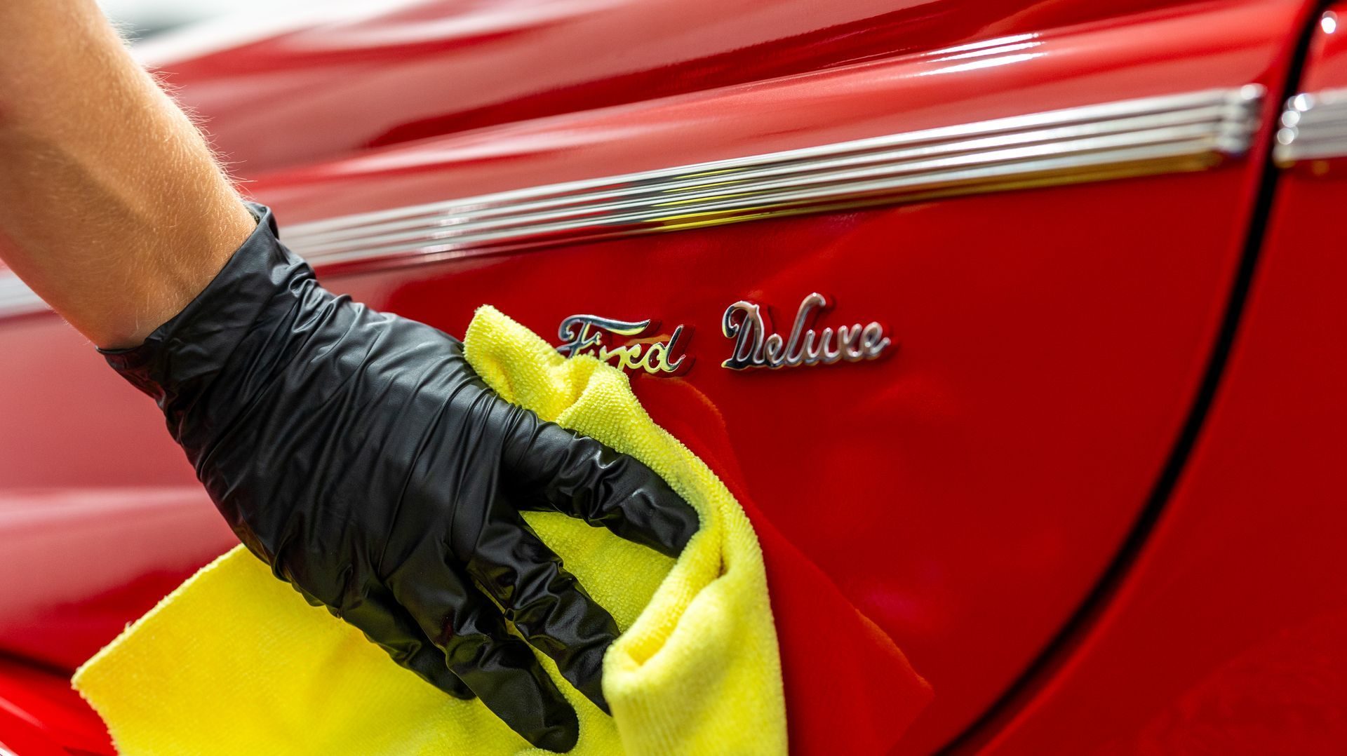 Exterior auto detailing in progress at Humble Crew Auto Spa in Plano, TX