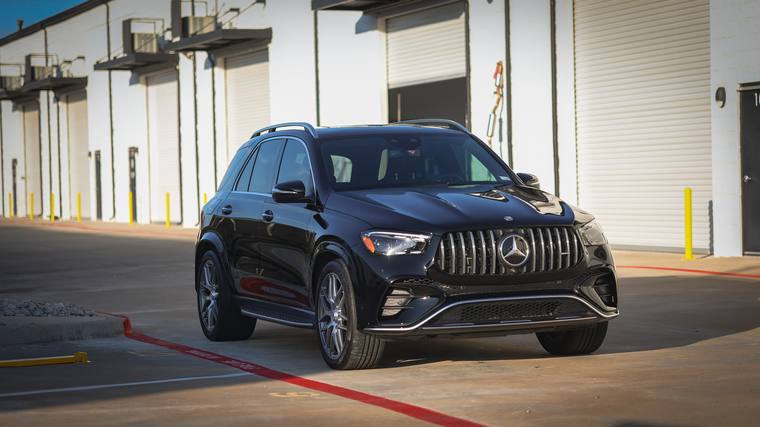 Black Mercedes-AMG GLE 63 S paint protection film, ceramic coating — front three quarter at Humble Crew Auto Spa, Plano TX