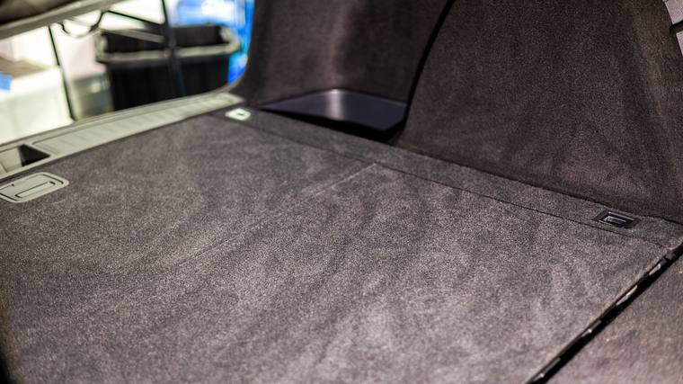 Blue Acura MDX Type S paint correction, interior detailing — interior detail cargo area interior detail at Humble Crew Auto Spa, Plano TX