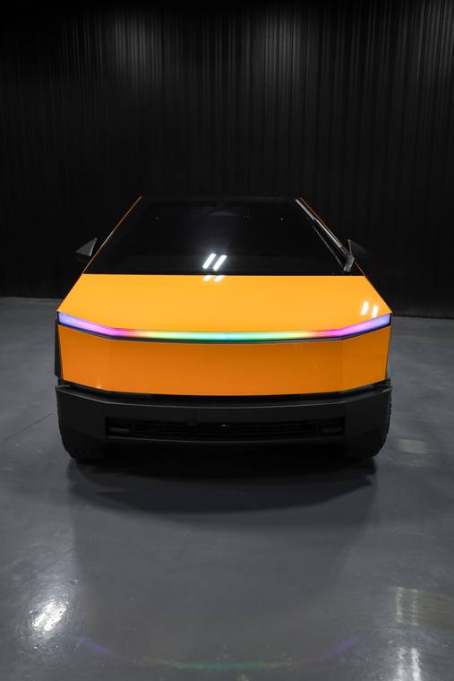Tesla — XP Tuscan Yellow at Humble Crew Auto Spa, Plano TX