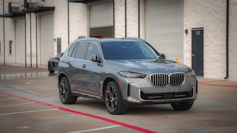Gray BMW X5 xDrive40i paint protection film, ceramic coating — front three quarter at Humble Crew Auto Spa, Plano TX