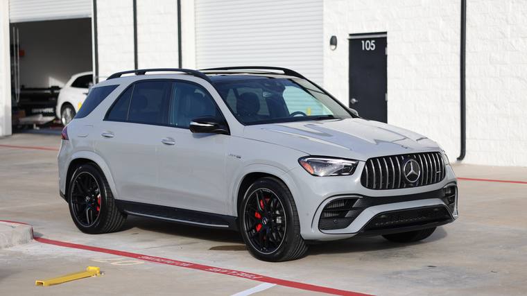 Gray Mercedes-AMG GLE 63 S paint protection film, ceramic coating — front three quarter at Humble Crew Auto Spa, Plano TX