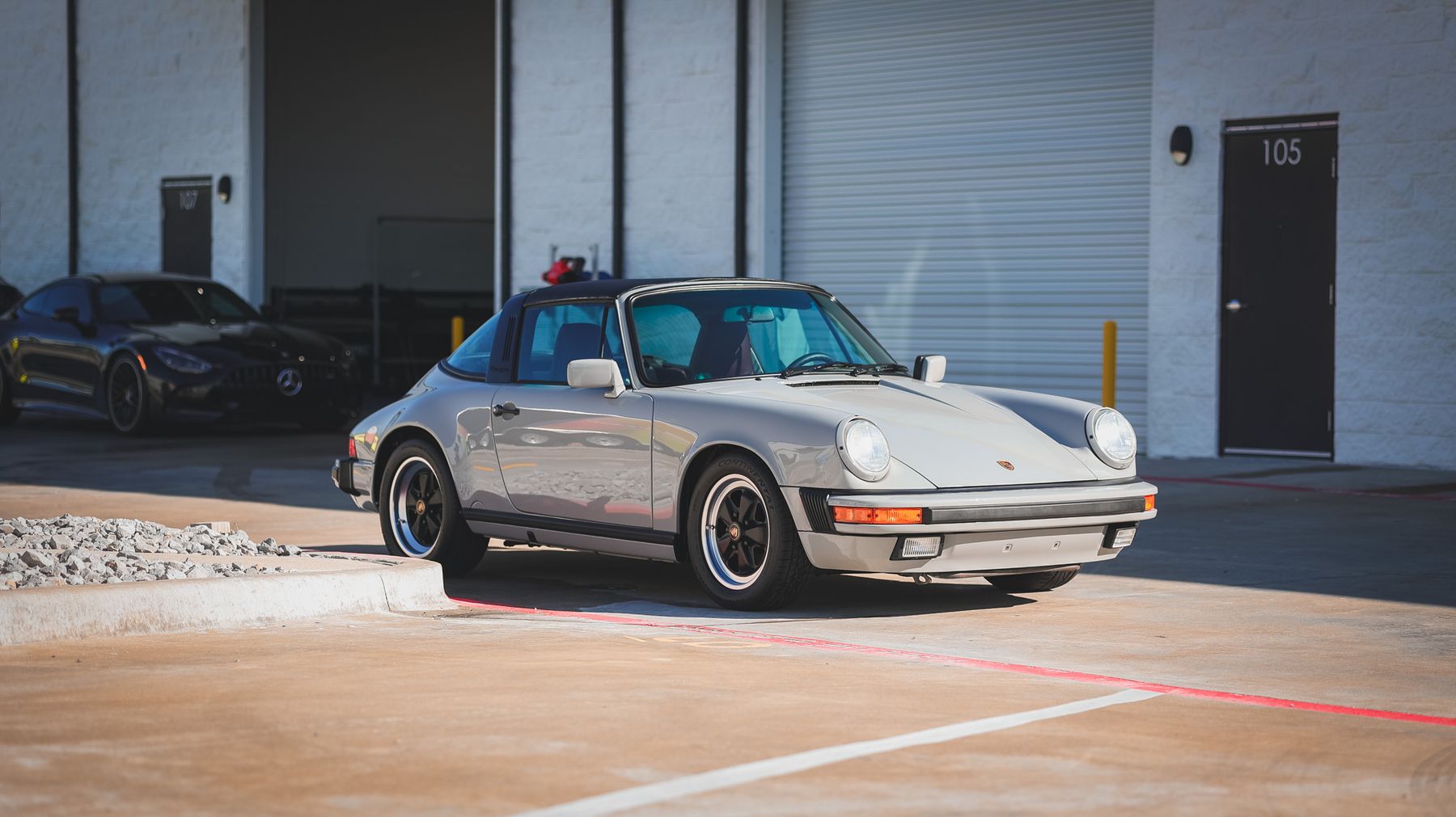 Gray Porsche 911 Carrera 3.2 Targa at Humble Crew Auto Spa in Plano, TX