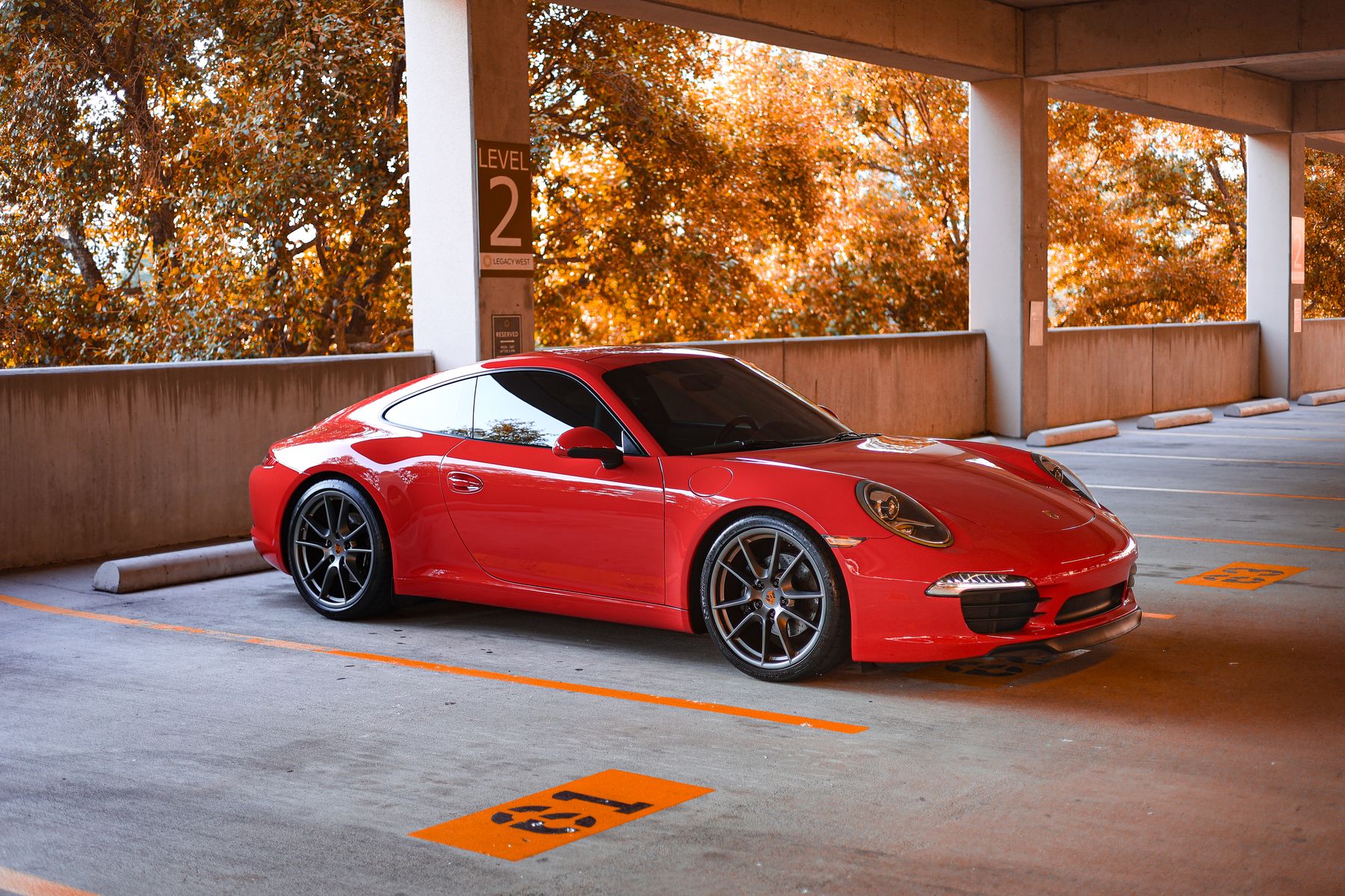 Red Porsche 911 991.1 at Humble Crew Auto Spa in Plano, TX