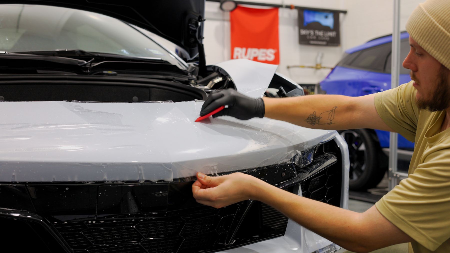 White Chevrolet Corvette C8 Z06 at Humble Crew Auto Spa in Plano, TX