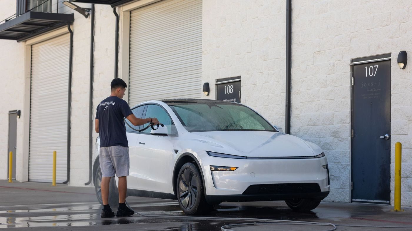 A 2026 Tesla Model Y Juniper with paint protection film