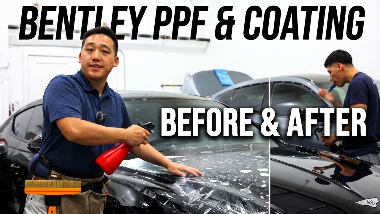 Bentley Continental PPF & Ceramic Coating Protection | Full Detailed Process &mdash; Humble Crew Auto Spa, Plano TX