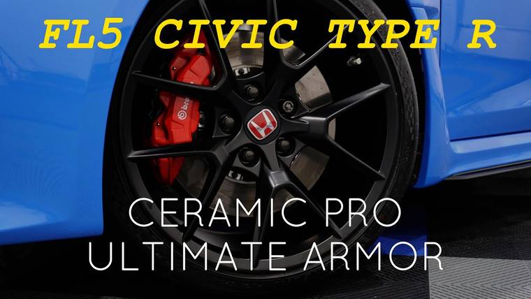 Boost Blue Honda Civic Type R FL5 ceramic coating at Humble Crew Auto Spa, Plano TX